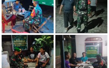 Kodim 0317/TBK dan Warga Ronda Kampung di Karimun