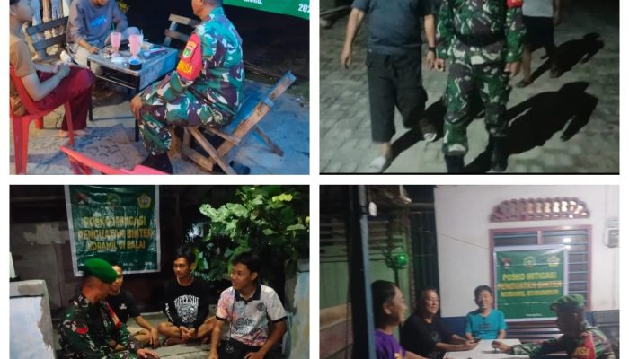 Kodim 0317/TBK dan Warga Ronda Kampung di Karimun